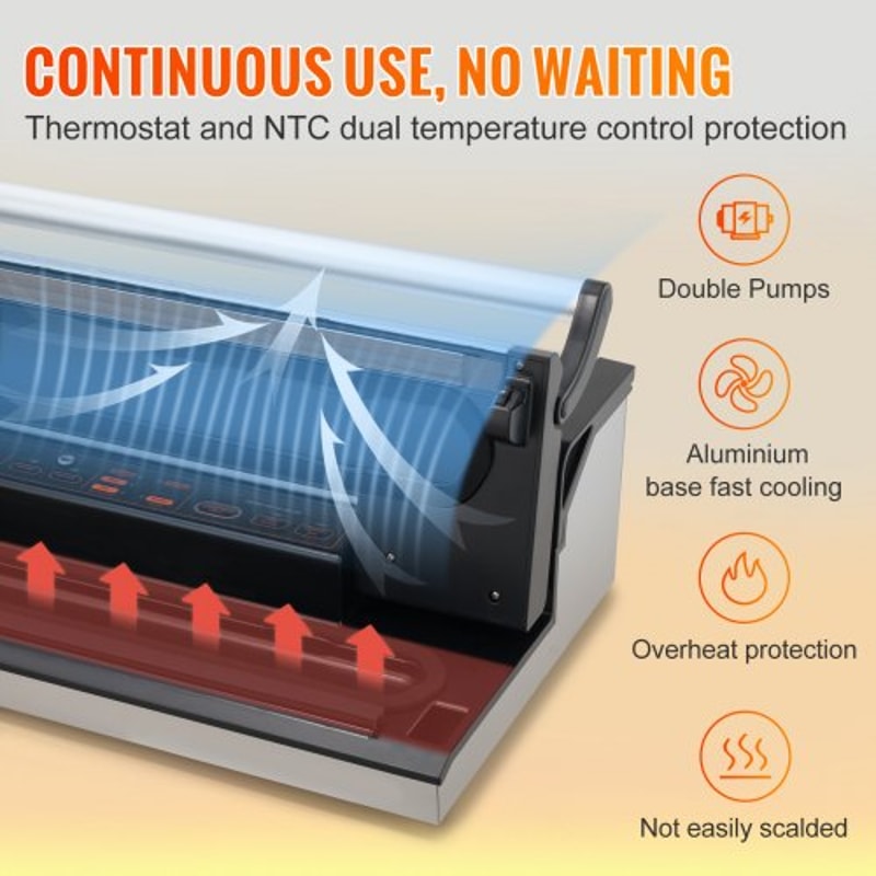 Dual Pump Chamber Vacuum Sealer Machine For Food Preservation 2
