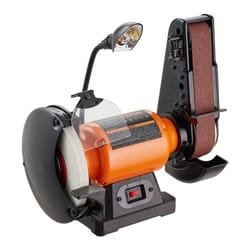 heavy duty bench grinder & belt sander combo with 2.5a motor for precision grinding & sharpening
