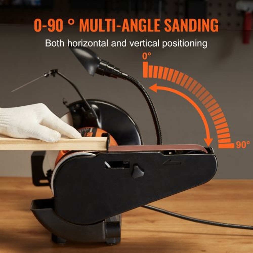 Heavy Duty Bench Grinder Belt Sander Combo With 25A Motor For Precision Grinding Sharpening 2