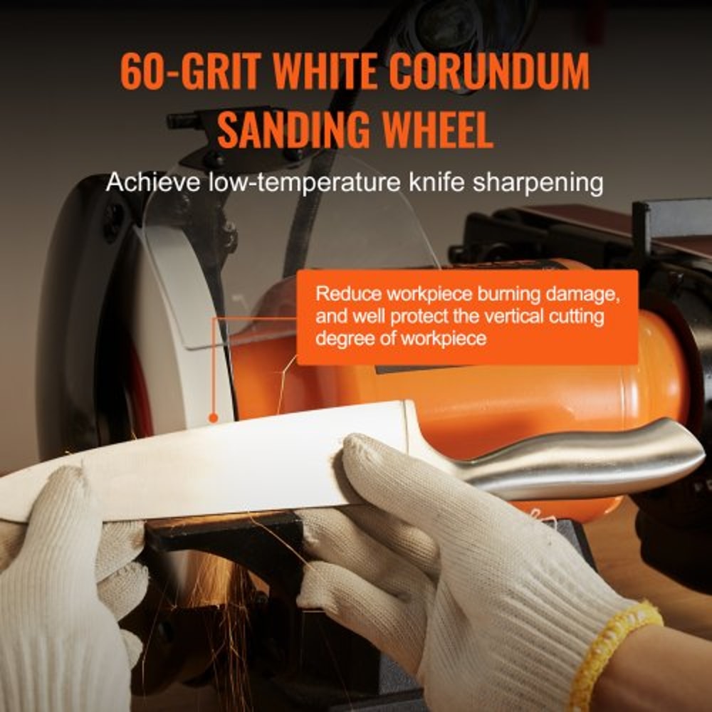 Heavy Duty Bench Grinder Belt Sander Combo With 25A Motor For Precision Grinding Sharpening 3