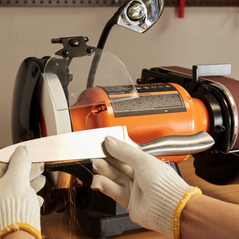 Heavy Duty Bench Grinder Belt Sander Combo With 25A Motor For Precision Grinding Sharpening 6
