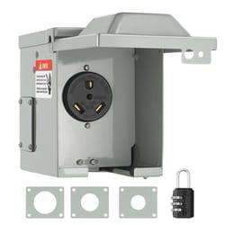 lockable 30 amp rv power outlet box nema tt 30r outdoor electrical panel