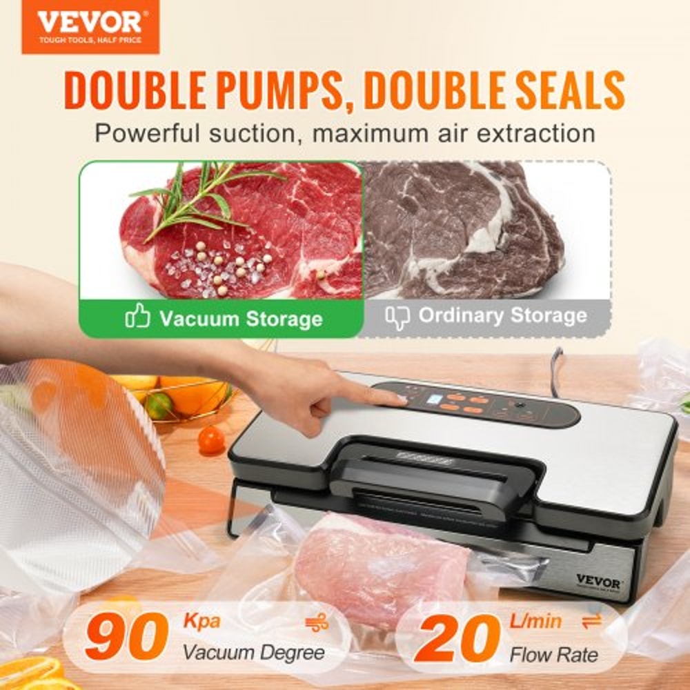 Dual Pump Vacuum Sealer Machine For Food Preservation Storage 1