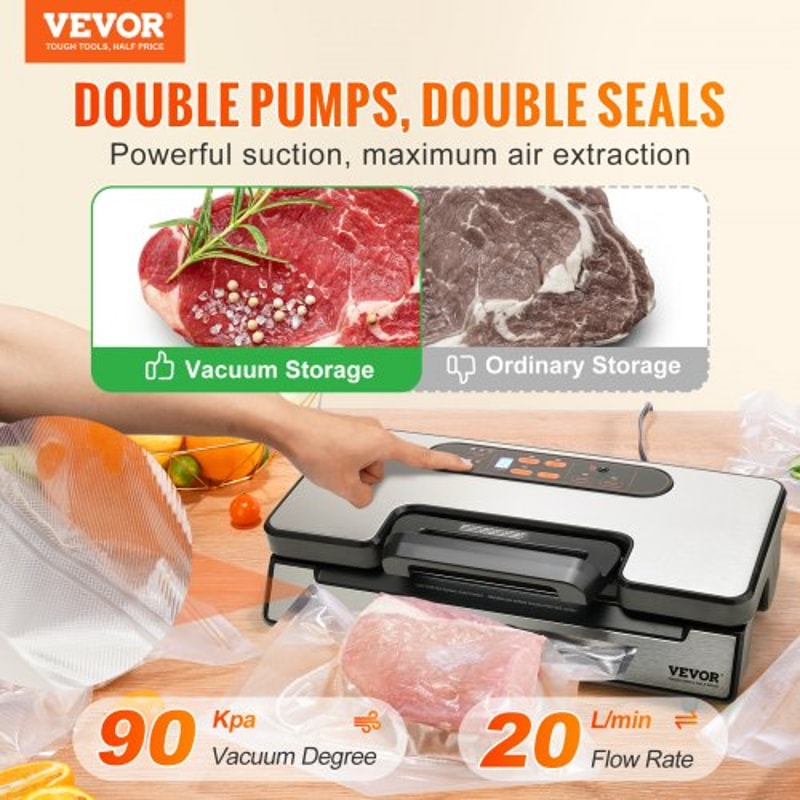 Dual Pump Vacuum Sealer Machine For Food Preservation Storage 1