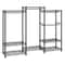 Premium Heavy Duty Clothes Rack Adjustable Rolling Garment Rack With 4 Rods 8 Shelves 0