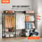 Premium Heavy Duty Clothes Rack Adjustable Rolling Garment Rack With 4 Rods 8 Shelves 1