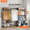 Premium Heavy Duty Clothes Rack Adjustable Rolling Garment Rack With 4 Rods 8 Shelves 1