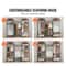 Premium Heavy Duty Clothes Rack Adjustable Rolling Garment Rack With 4 Rods 8 Shelves 2