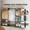 Premium Heavy Duty Clothes Rack Adjustable Rolling Garment Rack With 4 Rods 8 Shelves 4