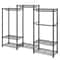 Premium Heavy Duty Clothes Rack Adjustable Rolling Garment Rack With 4 Rods 8 Shelves 8