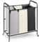 Heavy Duty 3 Section Laundry Sorter Cart With Lockable Wheels Rolling Laundry Organizer Storage Ha 0