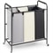 Heavy Duty 3 Section Laundry Sorter Cart With Lockable Wheels Rolling Laundry Organizer Storage Ha 0