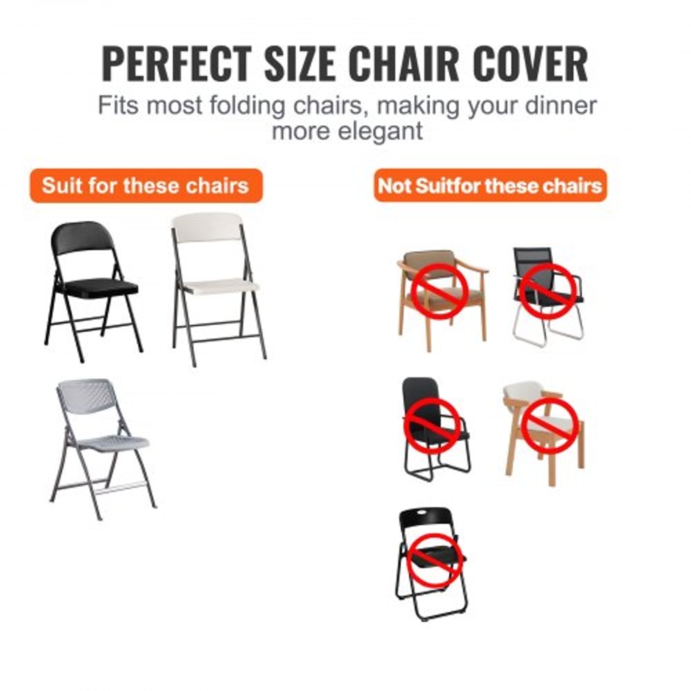 Universal Stretch Chair Covers 50PCS Elastic Spandex Slipcovers For Dining Wedding Event Chairs 3