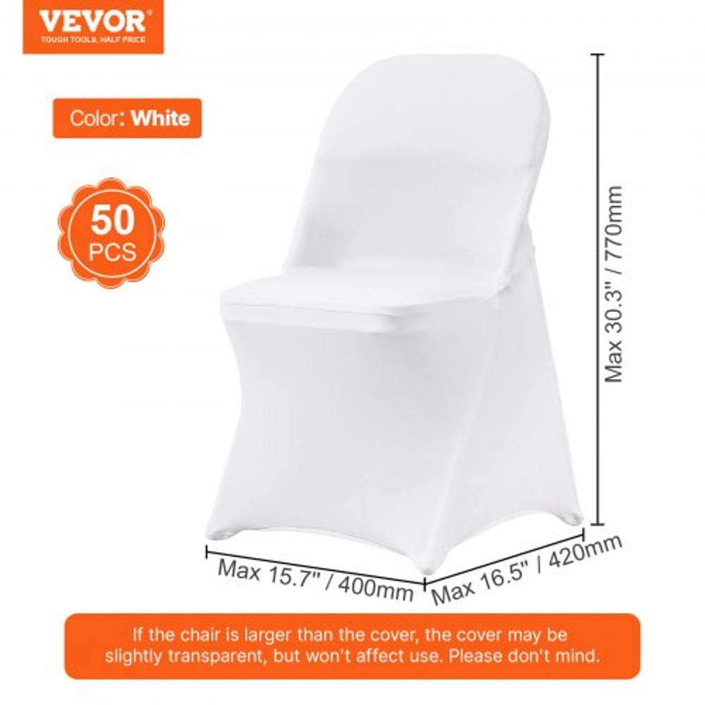 Universal Stretch Chair Covers 50PCS Elastic Spandex Slipcovers For Dining Wedding Event Chairs 7