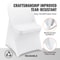 White Stretch Spandex Chair Covers 100Pack Universal Elastic Chair Slipcovers For Weddings Dining 5
