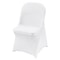White Stretch Spandex Chair Covers 100Pack Universal Elastic Chair Slipcovers For Weddings Dining 8