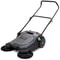 Manual Walkbehind Floor Sweeper Sweeping Width NonElectric Hand Push Gallon Waste Container Adjusta 0