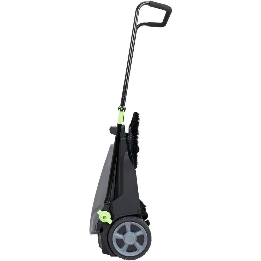 Manual Walkbehind Floor Sweeper Sweeping Width NonElectric Hand Push Gallon Waste Container Adjusta 8