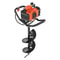 Auger Post Hole Digger Gas Powered Earth Digger Two Earth Auger Drill Bit Extension Rods For Garden 8