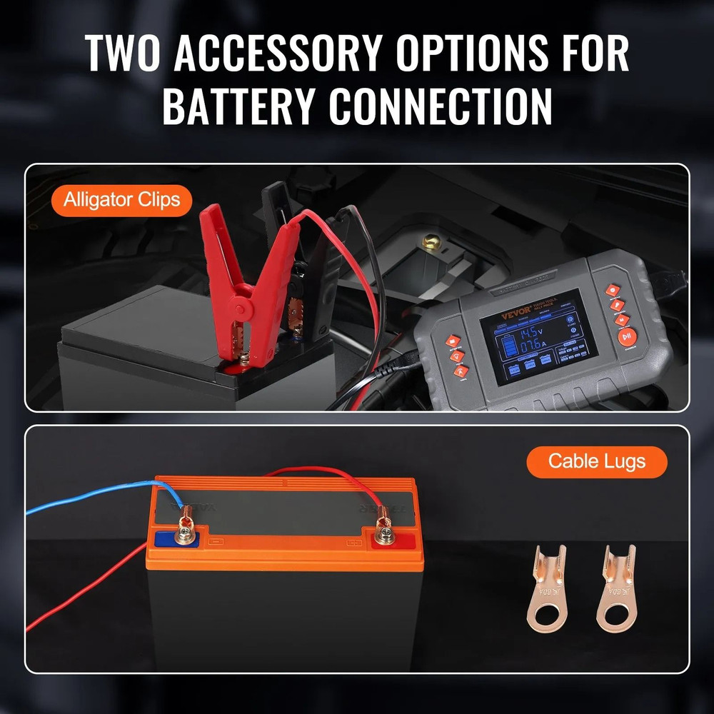 Smart Battery Charger Lithium LiFe Lead Acid AGM Gel SLA Car Charger With LCD Display Trickle Charg 5