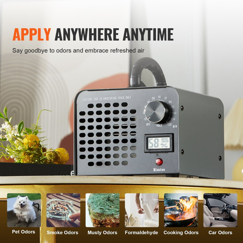 High Capacity Ozone Generator Commercial Industrial Odor Remover Air Ionizer Deodorizer For Home An 2