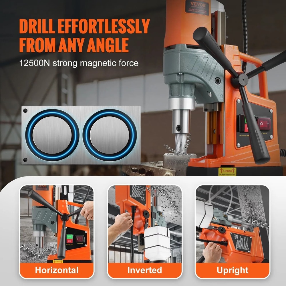 Portable Magnetic Drill Boring Diameter RPM Mag Drill Press For Metal Steel And Industrial Home Pro 3