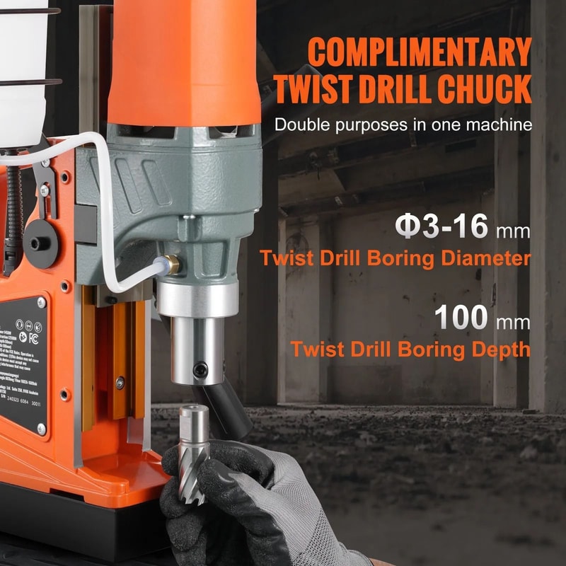 Portable Magnetic Drill Boring Diameter RPM Mag Drill Press For Metal Steel And Industrial Home Pro 1