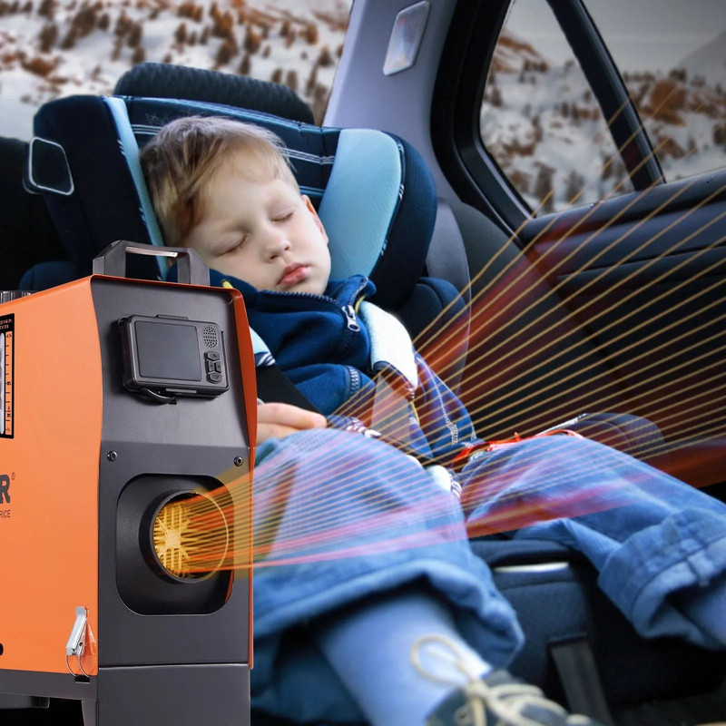 Portable Diesel Air Heater Bluetooth App Control All In One Heater With LCD Remote And Altitude Adj 5