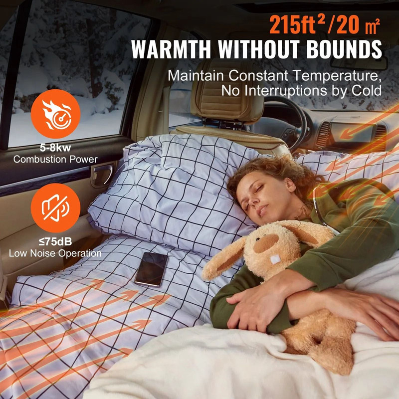 Diesel Heater All In One Portable Diesel Air Heater With Remote Control Fast Heating Low Noise 3