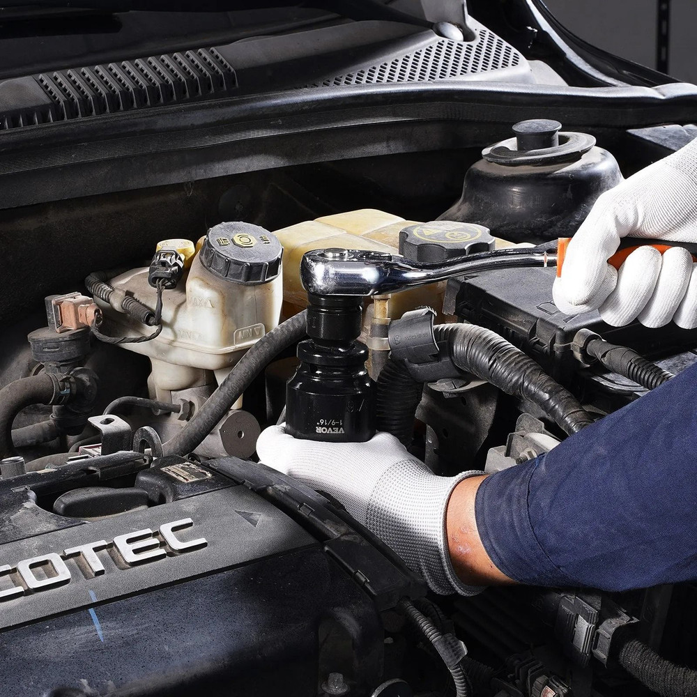 Impact Socket Set Point Sockets CRMO Alloy Steel SAE Durable Storage Case 1