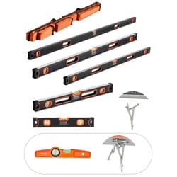 box levels set, torpedo level, bubble vials ruler, shock-proof aluminum alloy magnetic leveler tool, sae metric scale