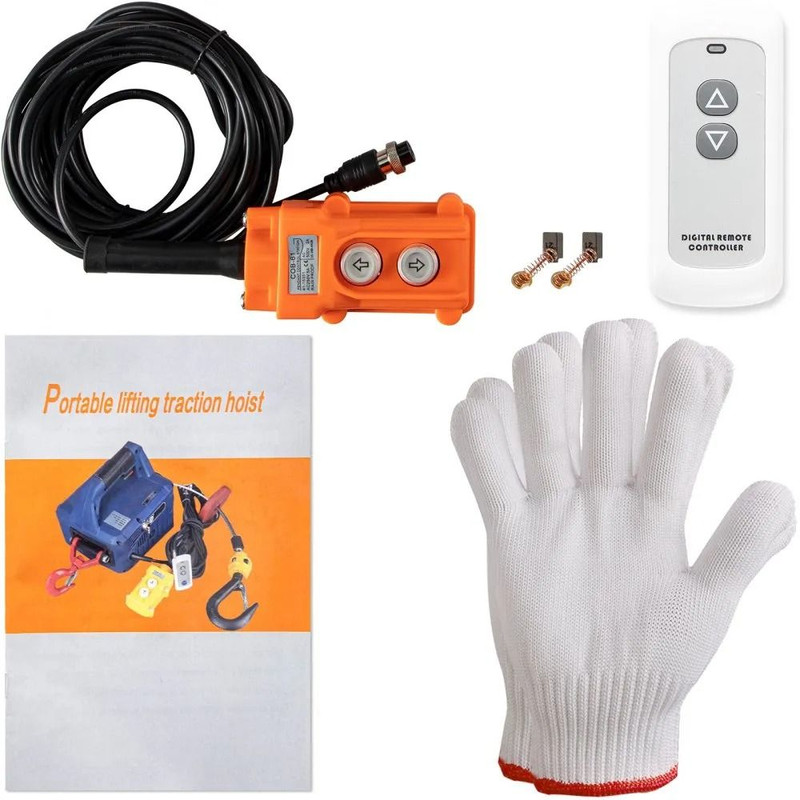 Electric Hoist Winch Portable Power Winch High Lift Height Crane With Wireless Wired Manual Remote 6