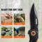 Folding Pocket Knife Blade Aluminum Handle Sharp EDC Camping Hiking Knife Lightweight Self Defense 6