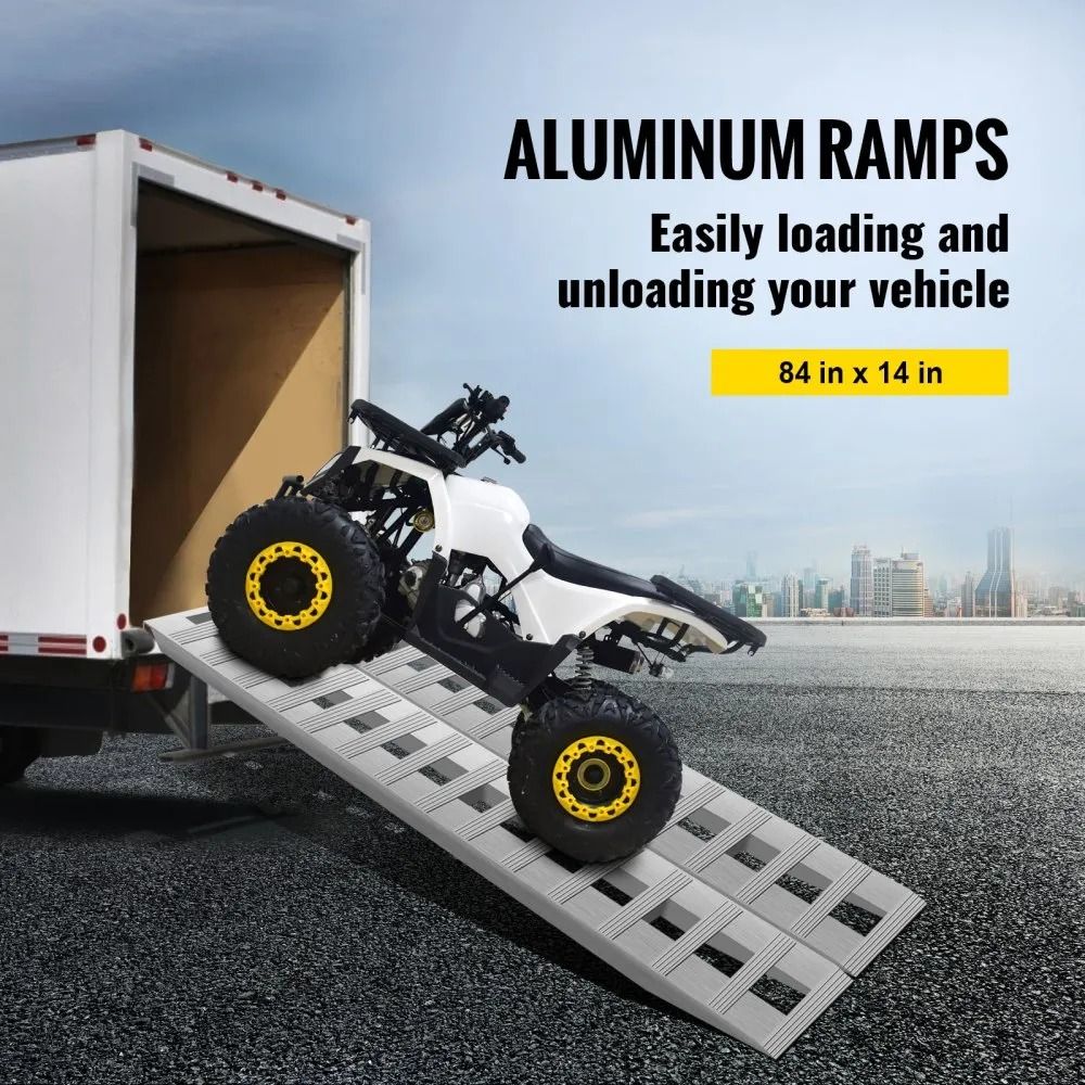 Aluminum Ramps Capacity Truck Loading Ramps Car Trailer ATV Ramps 2