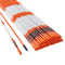 Orange Fiberglass Driveway Markers Snow Stakes With Reflective Tape Steel Drill Bit Gloves For Walk 9