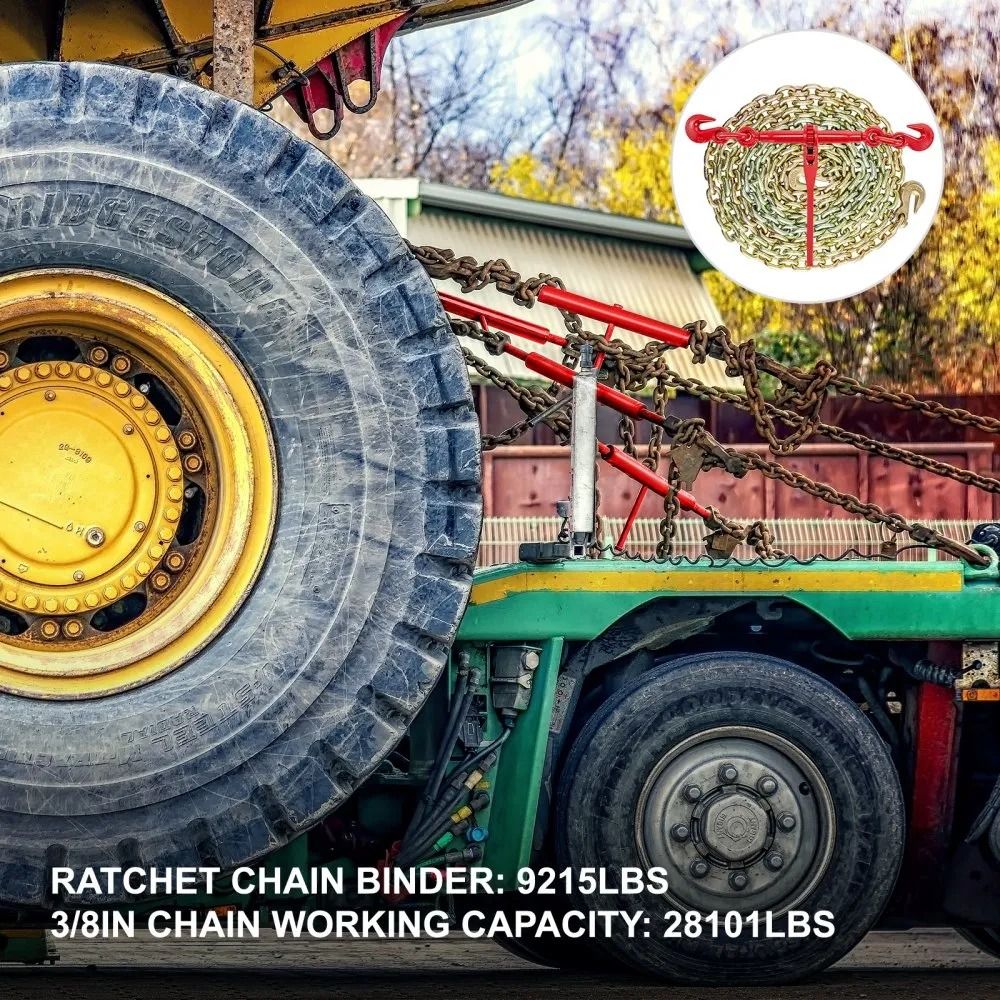 Ratchet Binders And Chains Chain And Binder Kit High Working Strength Chains With Hooks For Hauling 1