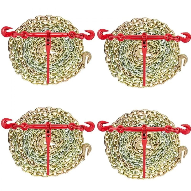 Ratchet Binders And Chains Chain And Binder Kit High Working Strength Chains With Hooks For Hauling 0