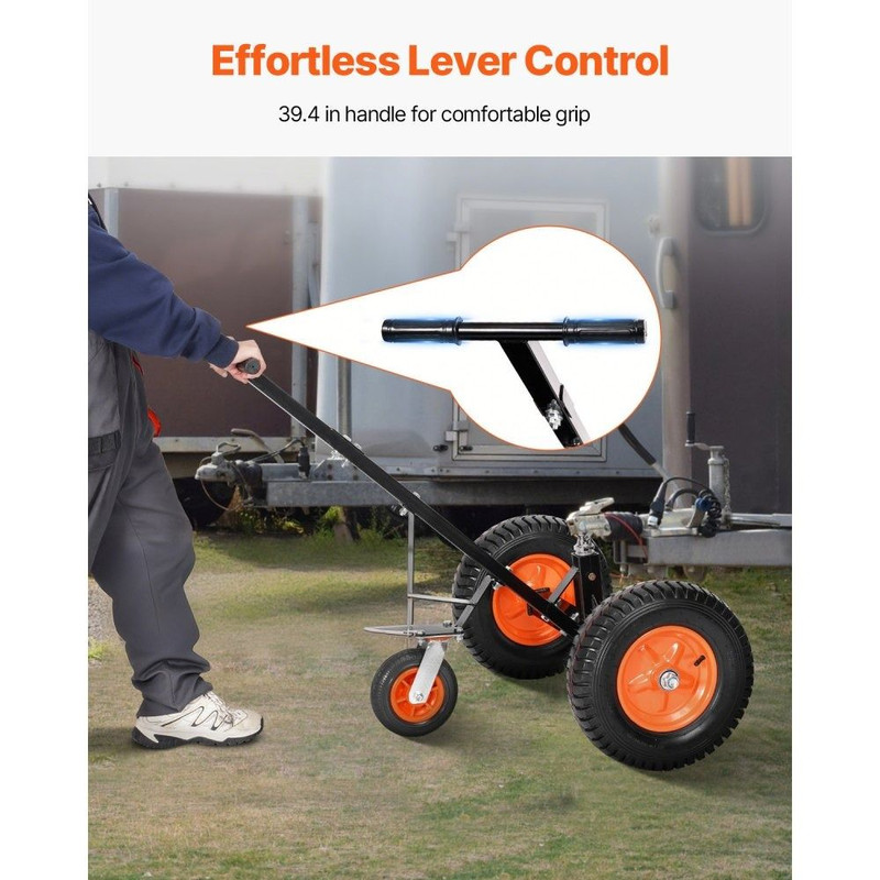 Trailer Dolly Heavy Duty Carbon Steel Mover With Ball Tires Portable Tow Dolly For Moving RV Boat A 2