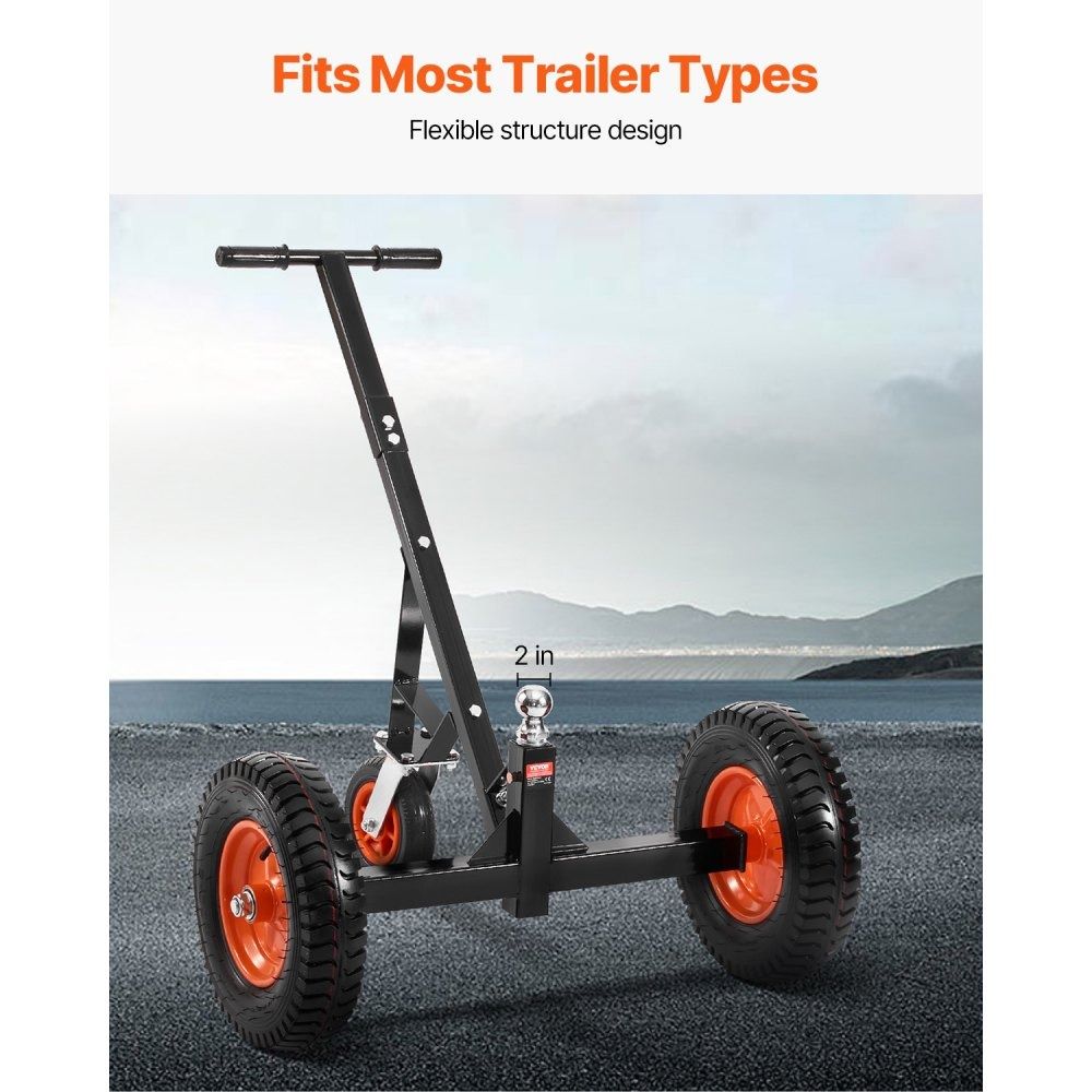 Trailer Dolly Heavy Duty Carbon Steel Mover With Ball Tires Portable Tow Dolly For Moving RV Boat A 3