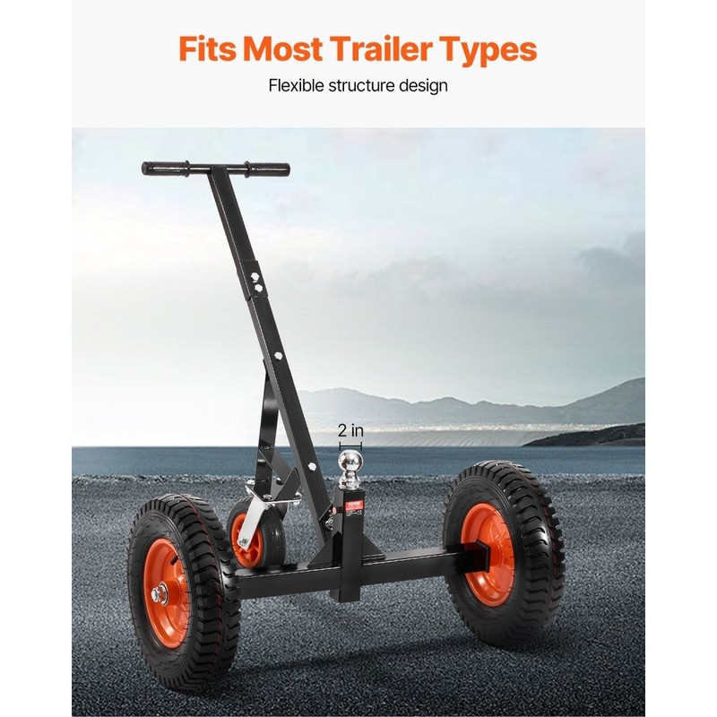 Trailer Dolly Heavy Duty Carbon Steel Mover With Ball Tires Portable Tow Dolly For Moving RV Boat A 3