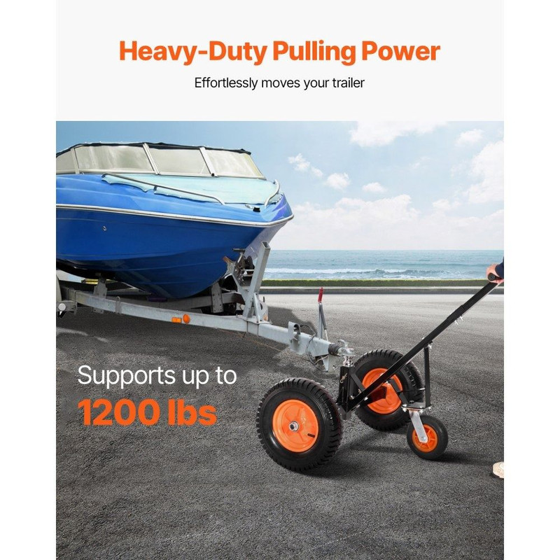 Trailer Dolly Heavy Duty Carbon Steel Mover With Ball Tires Portable Tow Dolly For Moving RV Boat A 1