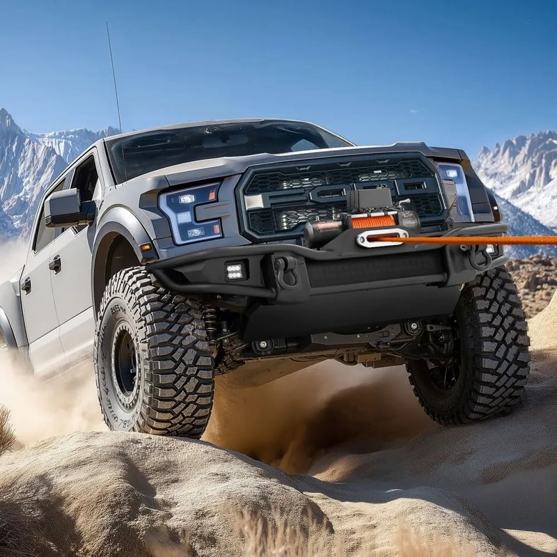 Electric Winch For Truck Synthetic Rope Wireless And Wired Control Heavy Duty For OffRoad SUV Jeep 5