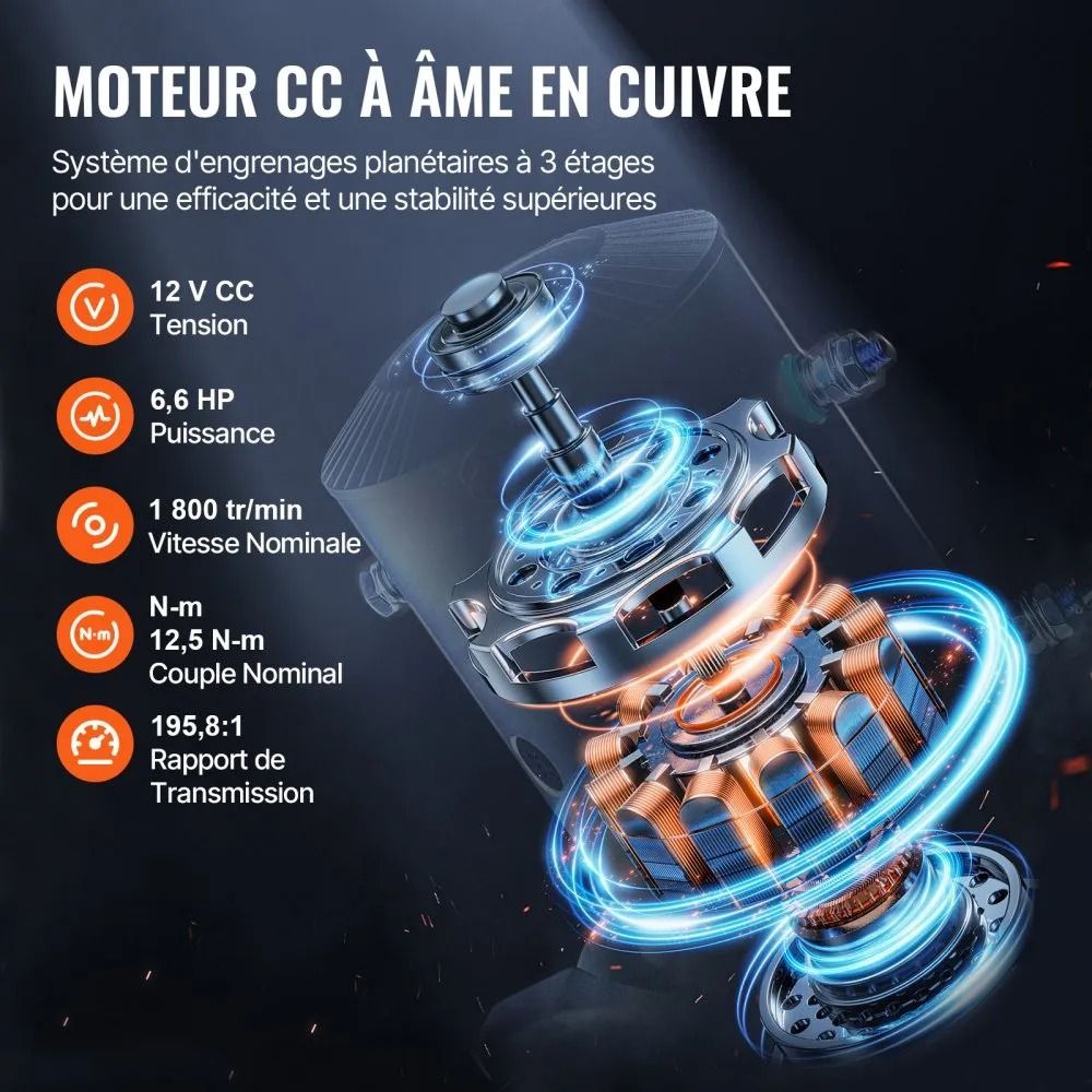 Electric Winch For Truck Synthetic Rope Wireless And Wired Control Heavy Duty For OffRoad SUV Jeep 1