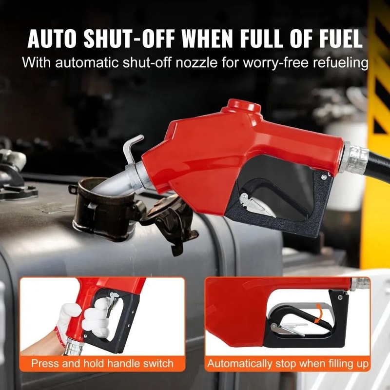 Fuel Transfer Pump GPM Gasoline Extractor Automatic Nozzle Suction And Discharge Hose For Diesel Ke 1