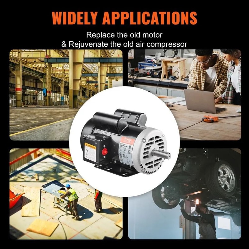 Single Phase Air Compressor Motor Amps HZ Frame CCWCW Rotation 3