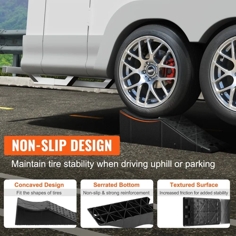 Heavy Duty Vehicle Ramp Auto Service Ramp Lift Tire Ramp For Car Care Low Profile Truck Ramp For Ro 4