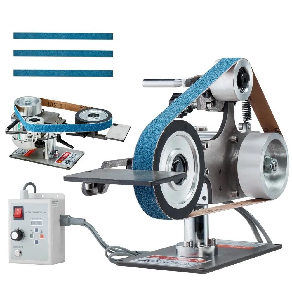 Belt Grinder Sander Variable Speed Belt Polisher With VFD Polishing Grinding Machine With Grinding 0