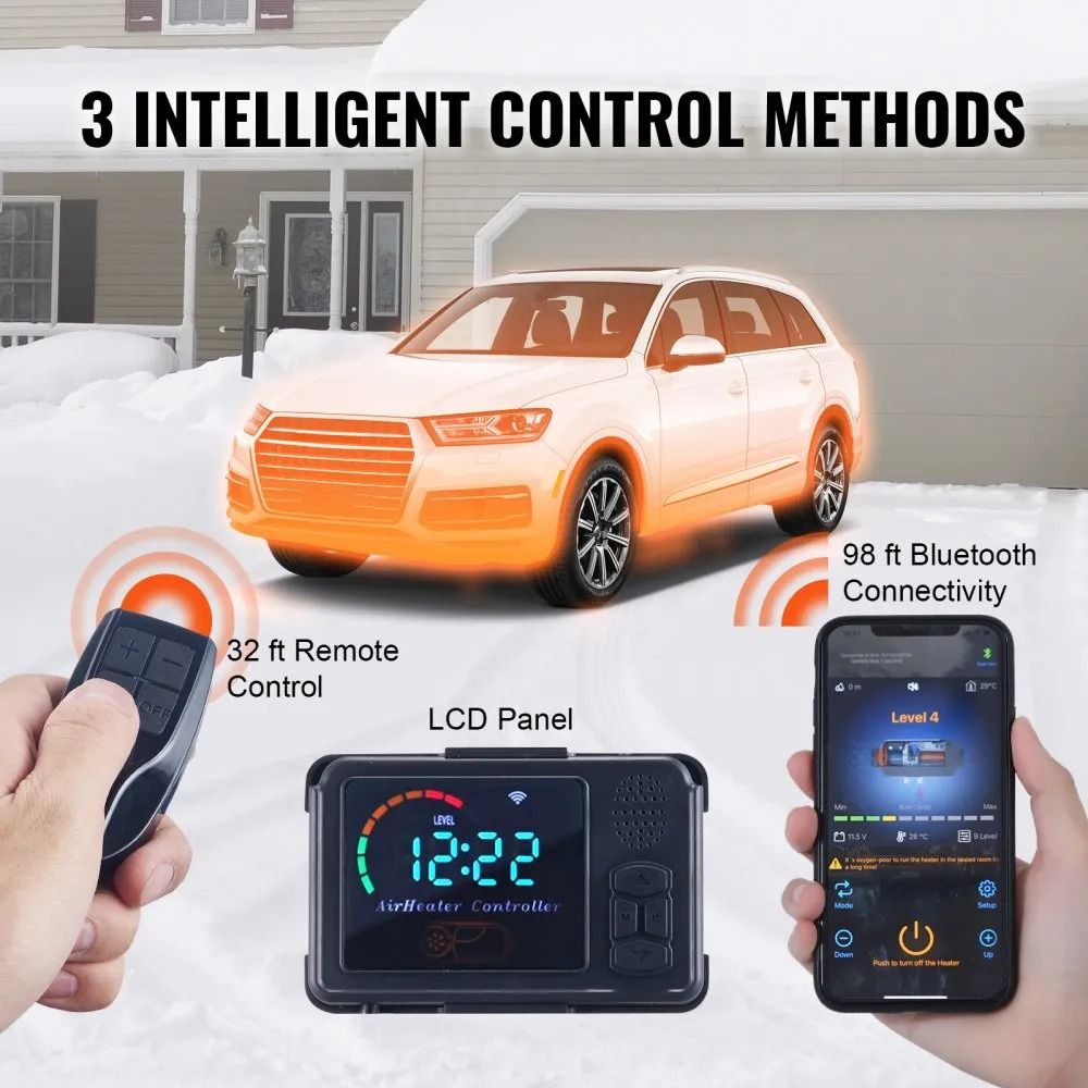 Diesel Air Heater All In One Bluetooth App LCD Efficient Portable Diesel Heater For Car RV Camping 5