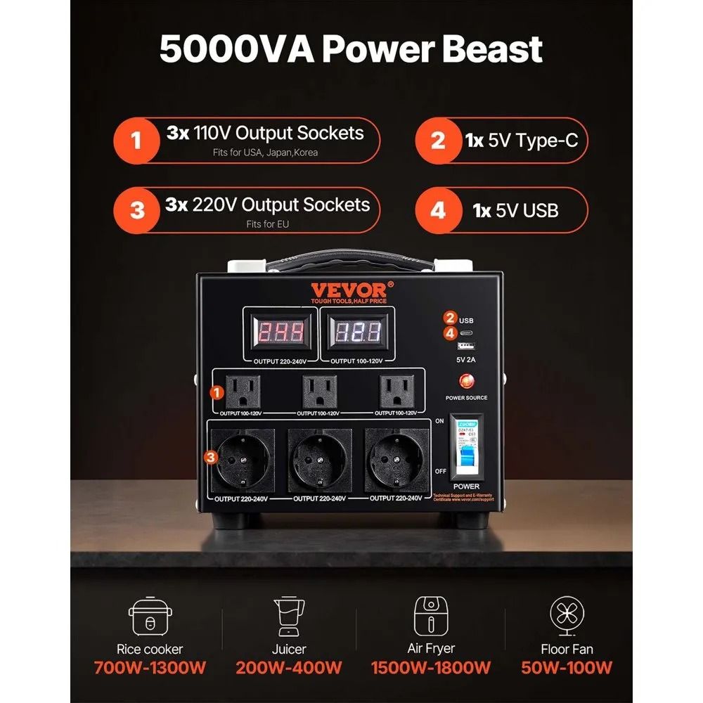 Heavy Duty Step Up Down Transformer Voltage Converter Transformer Power Converter 1