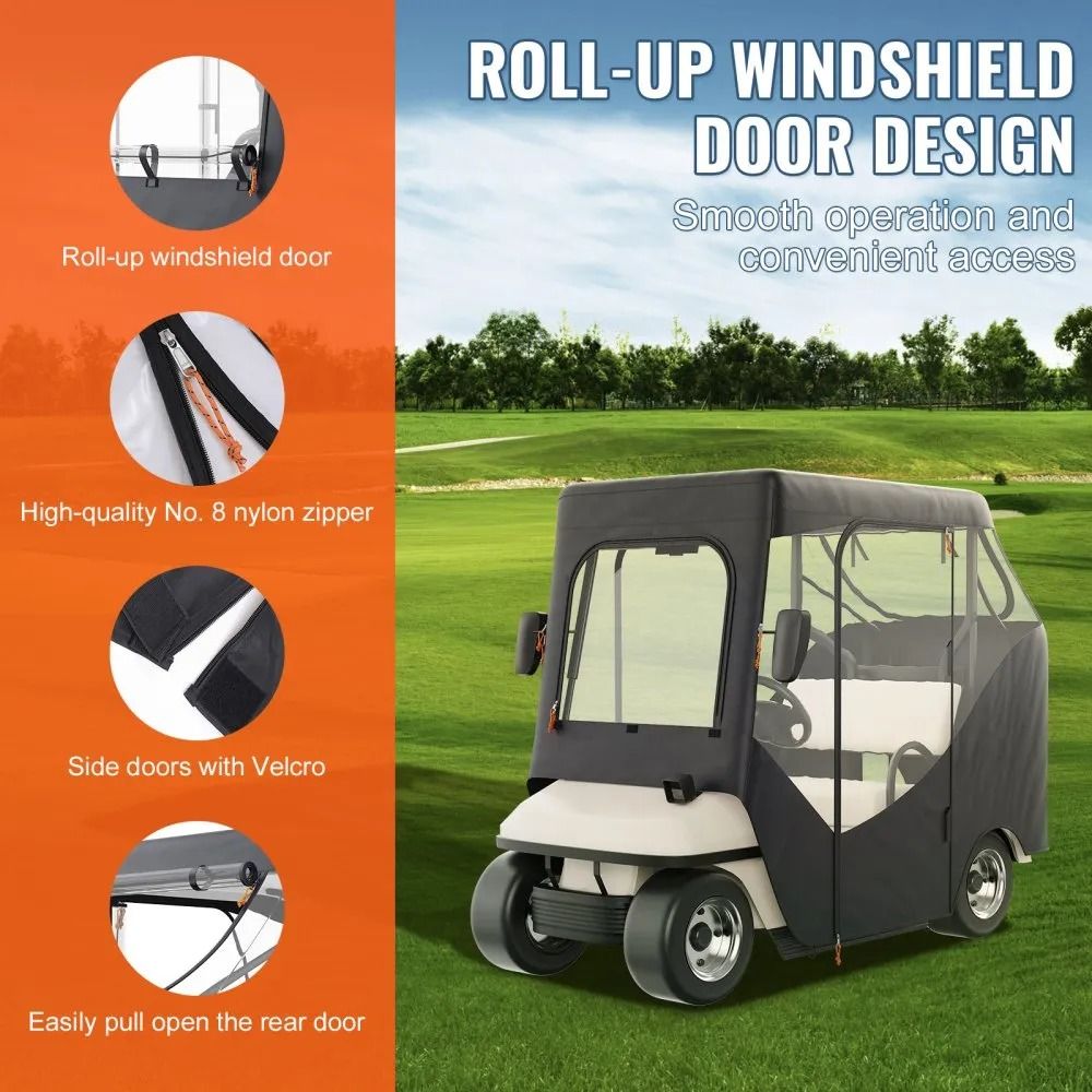 Universal Golf Cart Enclosure HeavyDuty Polyester Cover For Seater Club Car Sunproof And WeatherRes 2